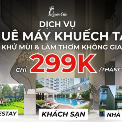 🌿 THUÊ MÁY KHUẾCH TÁN – GIẢI PHÁP KHÔNG GIAN THƠM CHUẨN RESORT!
