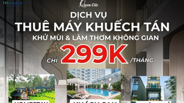 🌿 THUÊ MÁY KHUẾCH TÁN – GIẢI PHÁP KHÔNG GIAN THƠM CHUẨN RESORT!